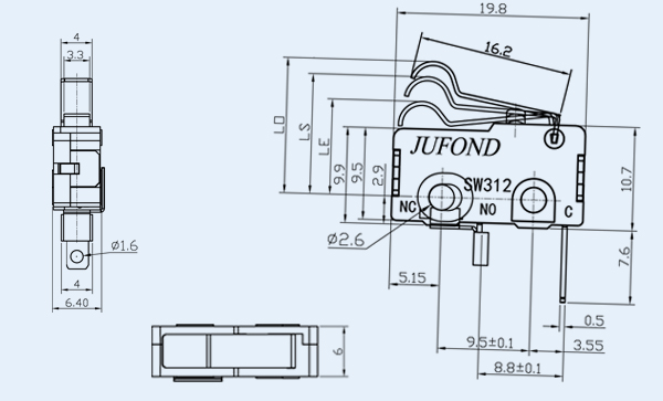 SW312 閥體微動(dòng)開關(guān)（新款2）線圖